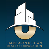 logo of Tagbilaran Uptwon Realty corporation. It's the silhouette of 5 skyscrapers with a curving letter U beneath it